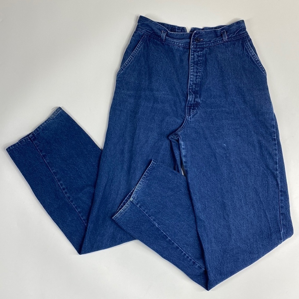 Vintage No Man's Hand High Waisted Straight Leg Jeans Size 13 26x32 80s